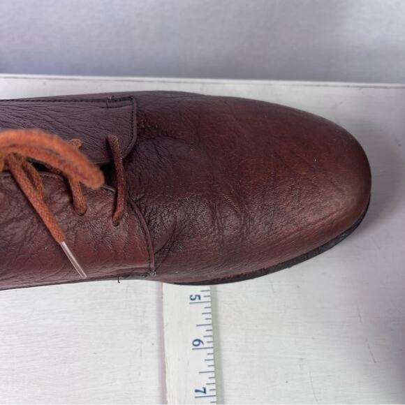 TAUER & JOHNSON Shoes Oxford Mens 12 Brown Handcrafted Leather Lace Up - Picture 7 of 15